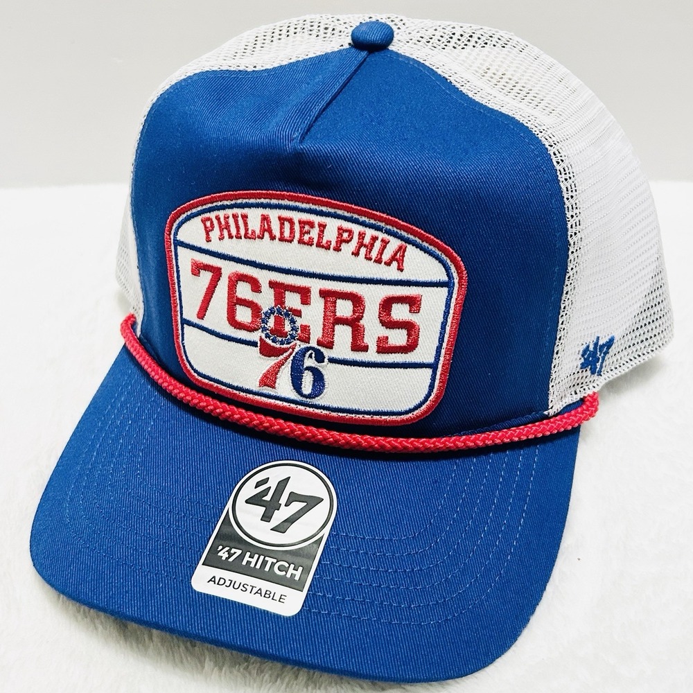 '47 Brand Philadelphia 76ers Hone Patch A-Frame Hitch Hat‎ Cap Adjustable Blue
